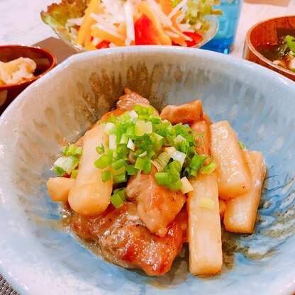 ごはんがススム♪豚肉と長芋の甘酢炒め